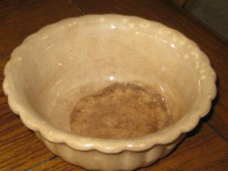 Antique J.  M.  & Co.  Ironstone China brown ribbed bowl 7.  75 