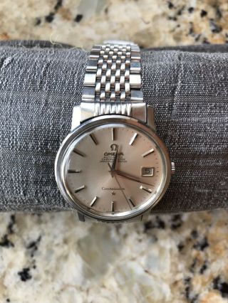 Vintage OMEGA Constellation 168.  018 Automatic Watch w/Stainless Rice Bracelet 6