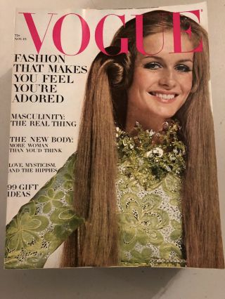 10 1967 Vintage Vogue Magazines Twiggy Mia Lauren Hutton 2