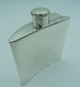 Large Antique Silver Hip Flask 1923 - Holds 142ml / 138g / No Dents / No Intials