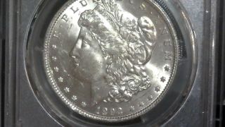 1893 Morgan Silver Dollar $1 - PCGS MS62 (UNC BU) - Rare Date 1893 - P Coin 2