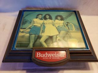 Vintage Budweiser Lighted Bar Sign - Budweiser Girls - Man Cave Sign - Garage 2