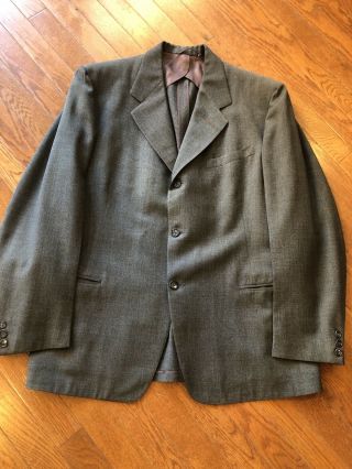 Vintage 1940’s 3 Piece Suit Gabardine Wool Size 42 Jacket 4