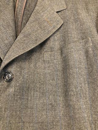Vintage 1940’s 3 Piece Suit Gabardine Wool Size 42 Jacket 9