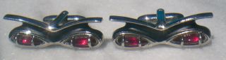 Vtg.  1959 Chevrolet Chevy Impala " Cats Eye " Rear Tail Light Assy.  Cuff Link Set