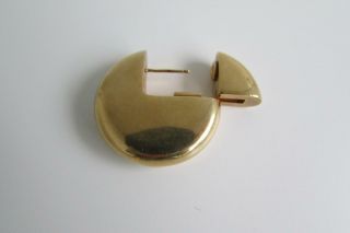 CELINE Moon Hoops Earrings Golden Brass Phoebe Philo NWT RARE 12