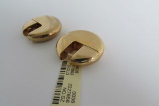 CELINE Moon Hoops Earrings Golden Brass Phoebe Philo NWT RARE 6