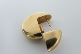 CELINE Moon Hoops Earrings Golden Brass Phoebe Philo NWT RARE 9