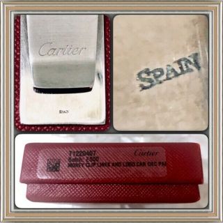 Vintage Cartier Spain Lines Logo RARE Palladium Platinum Metals Group Money Clip 5