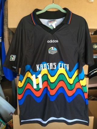Vintage Mls Kansas City Wizards Adidas Preki 11 Soccer Jersey Size M