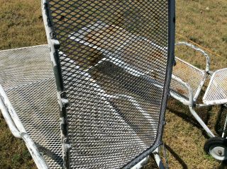 Vintage pair Metal Aluminum Chaise Lounge Chair Lawn patio furniture woodard? 8
