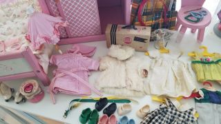 Ginny doll vintage 1950s with furniture,  clothing and accessories 4