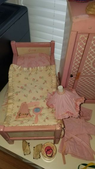 Ginny doll vintage 1950s with furniture,  clothing and accessories 7