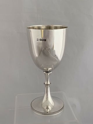 Antique Sterling Silver Goblet Wine Cup 1920 Sheffield Martin Hall & Co