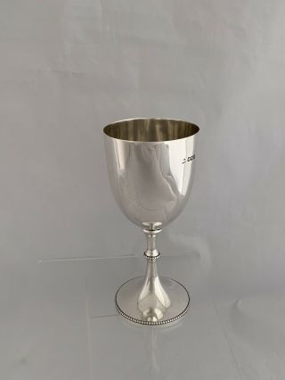 Antique Sterling Silver Goblet Wine Cup 1920 Sheffield MARTIN HALL & CO 3