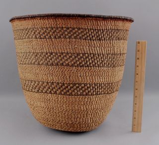Large 19thC Antique Western Native American Pima Indian Classic Olla Basket 9