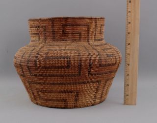 Large 15in Antique South Western,  American Pima Indian,  Native Olla Basket 11