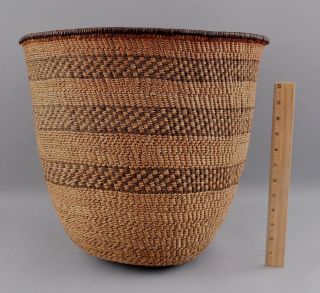 Large 15in Antique South Western,  American Pima Indian,  Native Olla Basket 12