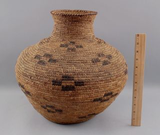 Large 15in Antique South Western,  American Pima Indian,  Native Olla Basket