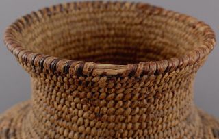 Large 15in Antique South Western,  American Pima Indian,  Native Olla Basket 6