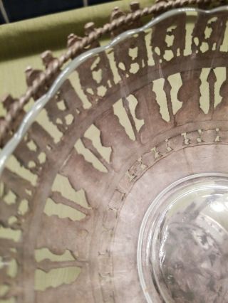Antique Rare Persian Silver Pedestal Compote Bowl 9