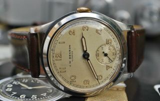 J.  W.  Benson London Gents Vintage Military Dial Watch C1950 