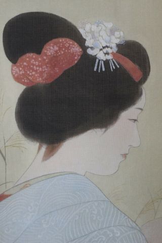 A00G3 Gorgeous Kimono Beauty Japanese Hanging Scroll 4
