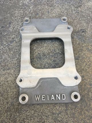 VINTAGE 7160 WEIAND BLOWER SUPERCHARGER 471 SINGLE CARB ADAPTER PLATE GASSER 6