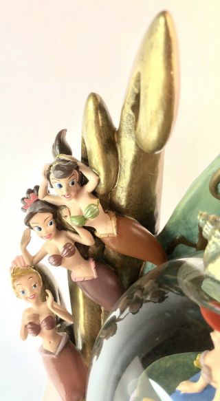 RARE Vintage 1998 Disney Little Mermaid Daughters Of Triton Snow Globe Prestine 5