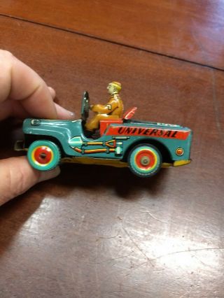 Japan Very Rare U.  J Jeep Friction Tin Toy