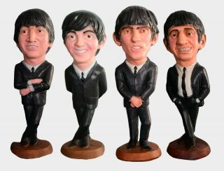 Esco 1984 Beatles Statues Set Of 4 In - Rare