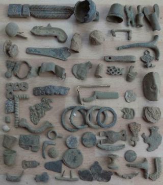 Metal Detector Finds Approx 67 Items Coin Weight 5gm 10gm Thimble Bell