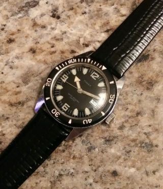 Vintage Ultra Rare 1970 Timex Skin Diver 200ft Men 