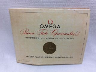 Omega Vintage Bona Fide Guarantee Booklet Blank,  Carbon Paper,