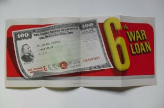 WORLD WAR 2 POSTER 1944.  6th war loan,  war bond 2