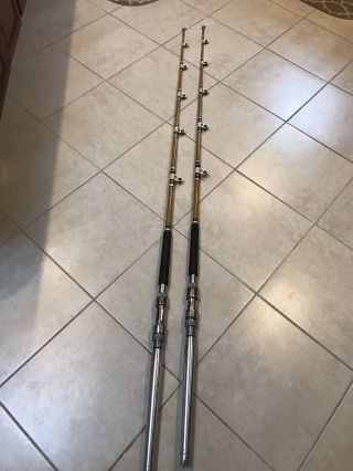 Vintage 2 Varmac Rs - 5h Big Game Saltwater Fishing Rods W/ Aftco Detachable Butt