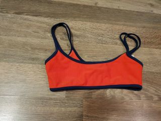 Chanel Sport Bra Bustiere Swim Red Top Vintage Authentic Bloggers Rare Soldout