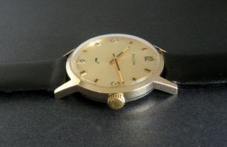 Mens 1971 Bulova SEA KING 10K Yellow RGP 17j Vintage WHALE Swiss Made Watch 3