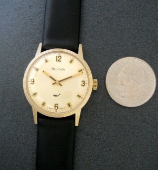 Mens 1971 Bulova SEA KING 10K Yellow RGP 17j Vintage WHALE Swiss Made Watch 7