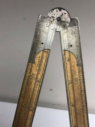 Antique Stanley No 97 Folding Ruler Tool STANLEY RULE & LEVEL BRITAIN CONN 11