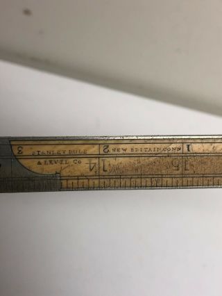 Antique Stanley No 97 Folding Ruler Tool STANLEY RULE & LEVEL BRITAIN CONN 5
