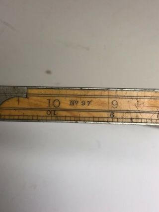 Antique Stanley No 97 Folding Ruler Tool STANLEY RULE & LEVEL BRITAIN CONN 7