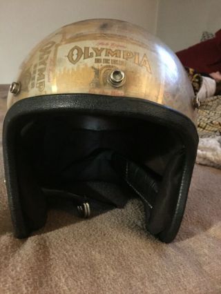 Vintage Olympia Beer Motorcycle Helmet Rare