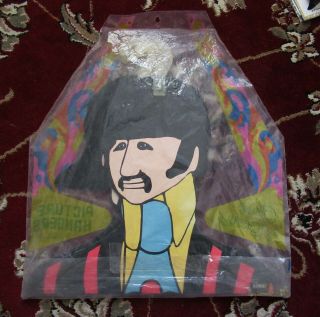 Beatles RARE 1968 SET OF YELLOW SUBMARINE ' HANGERS ' IN PACKAGE 2