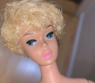 Vintage Barbie Rare White Ginger Bubblecut Pink Lips Unoxidized Hair All Origin.