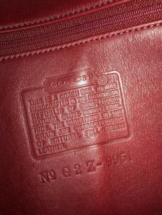 COACH Vintage Red Leather Patricia Legacy Flap Messenger Crossbody 9951 8
