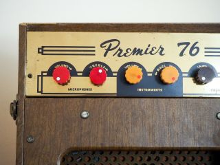 1958 Premier 76 Multivox Vintage USA - made Tube Amplifier w/ Jensen Field Coil 3