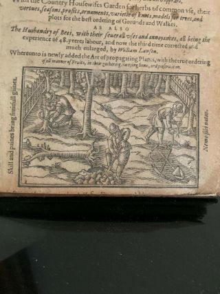 1626: ONE OF THE RAREST EARLY OF ENGLISH GARDENING - WOODCUTS RARE 11
