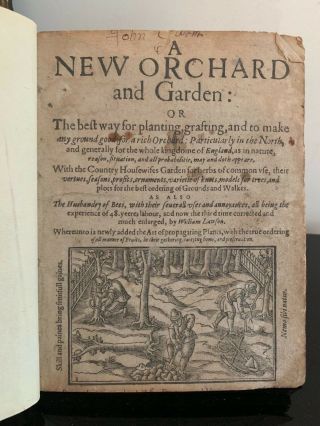 1626: ONE OF THE RAREST EARLY OF ENGLISH GARDENING - WOODCUTS RARE 2