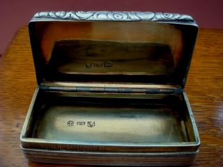 SOLID STERLING SILVER ENGLISH HALLMARKED WILLIAM IV 1830 BIRMINGHAM SNUFF BOX 7